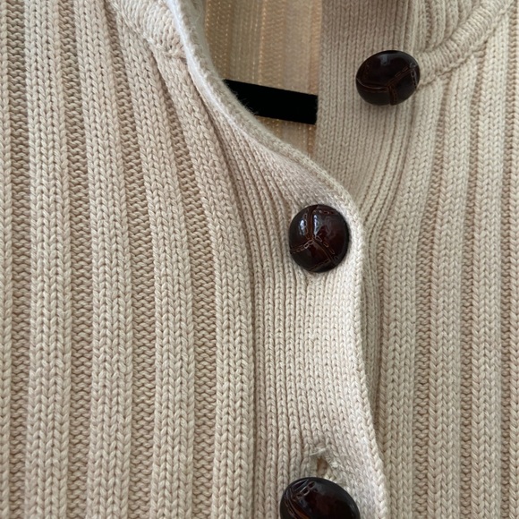 Cream chunky cardigan sweater - size small - Picture 8 of 8